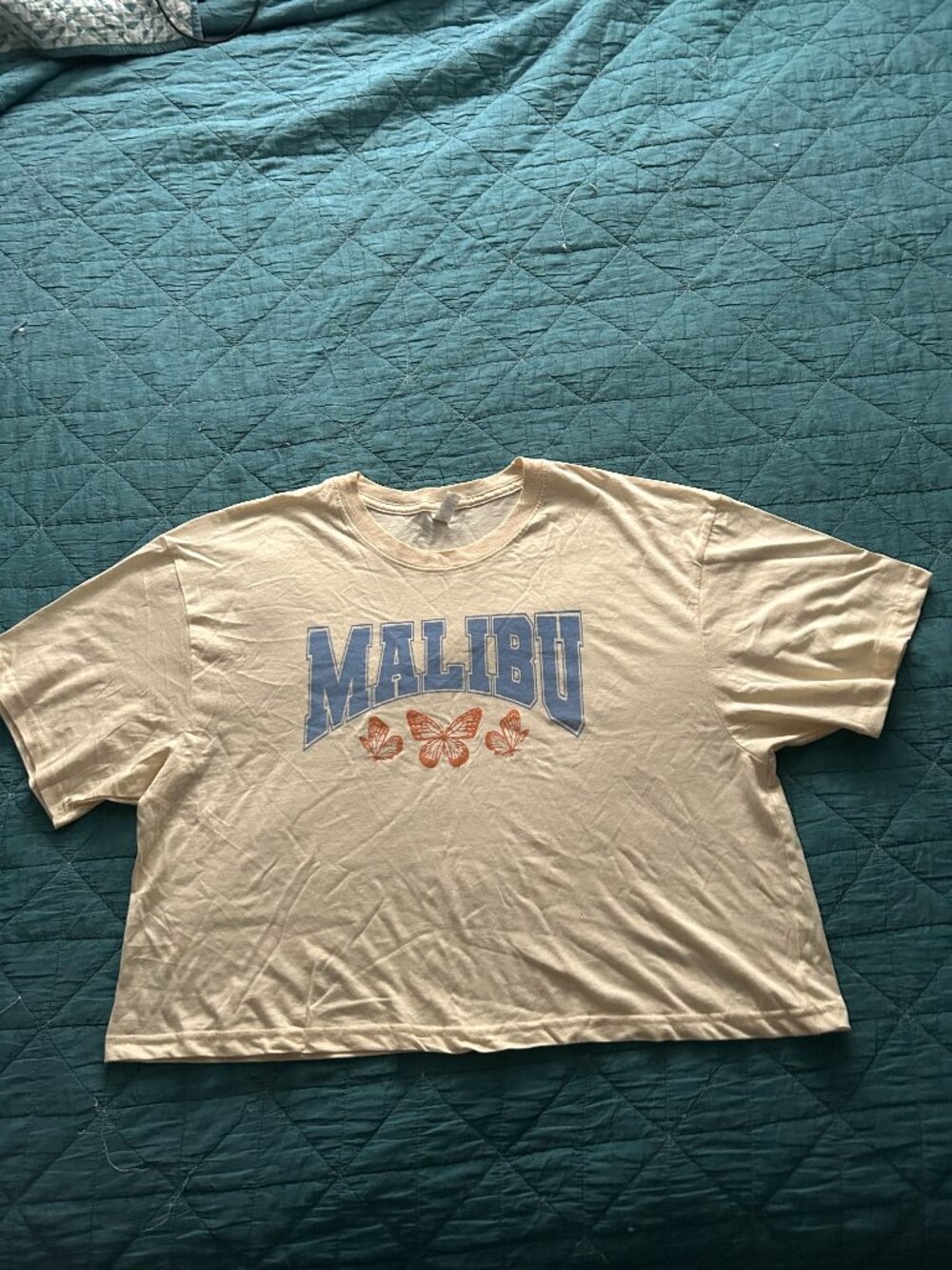 Malibu cream colored crop top Ruby by Jantzen size XL